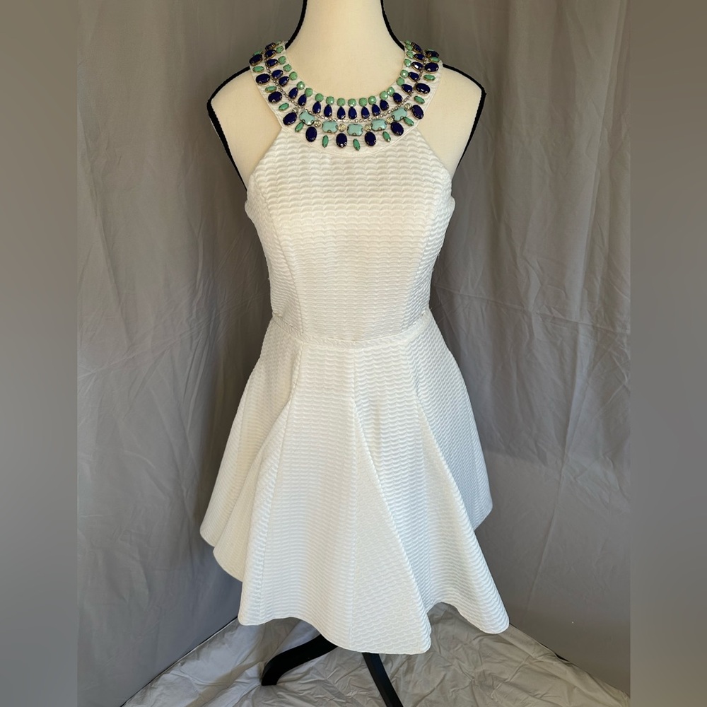 MacDuggal Stoned Flared Cocktail Dress